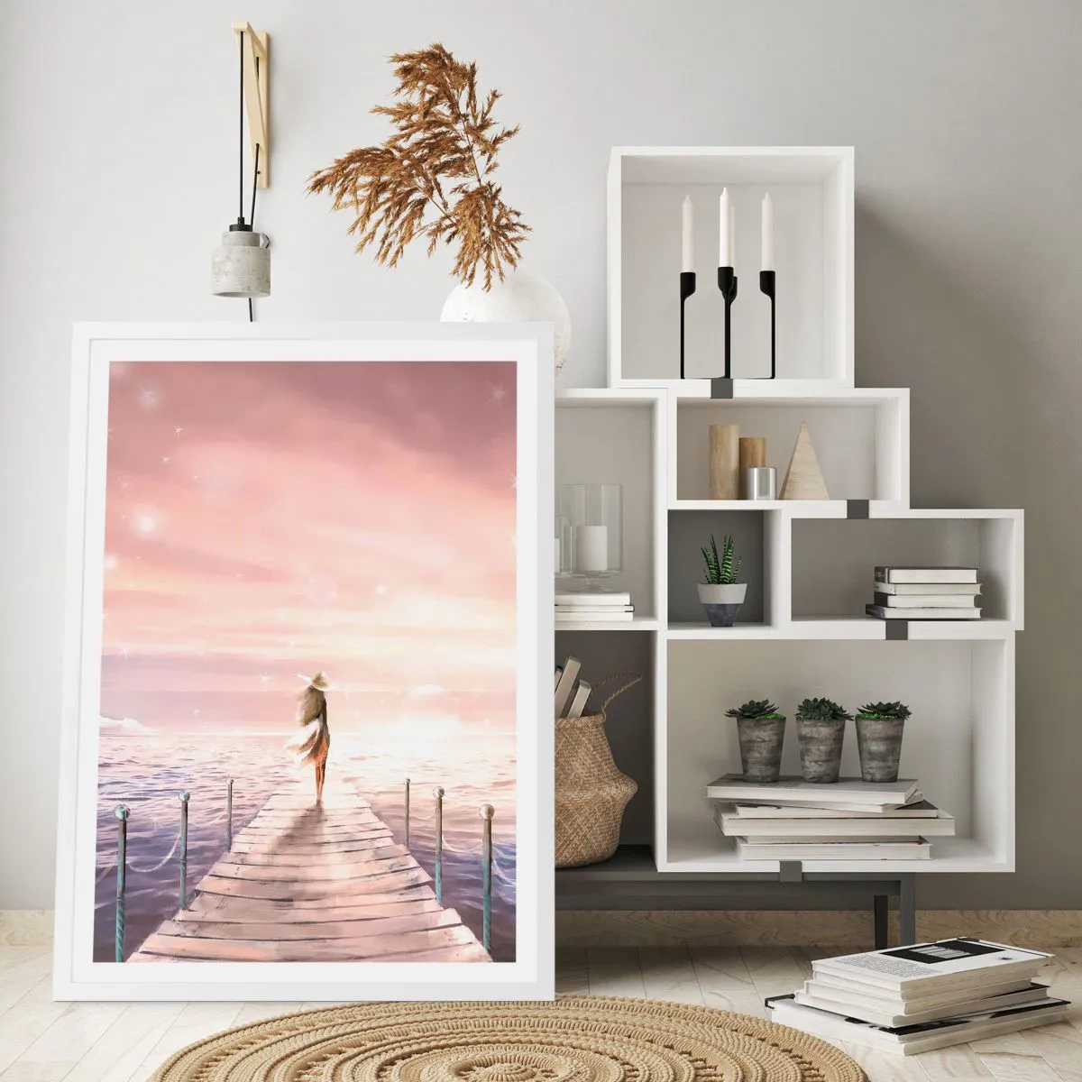 Poster în ramă albă - În lumina unui vis - 61x91 cm