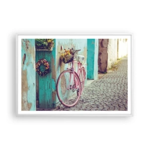 Poster în ramă albă - Mă întorc imediat - 100x70 cm