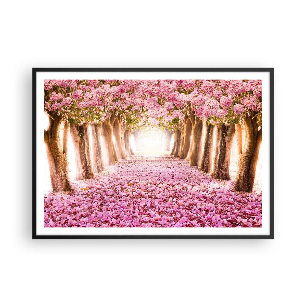 Poster în ramă neagră - Drumul spre paradis - 100x70 cm