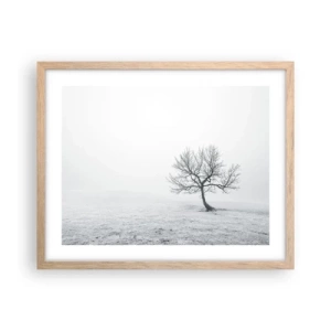 Poster în ramă de stejar deschis - Împotriva neantului - 50x40 cm