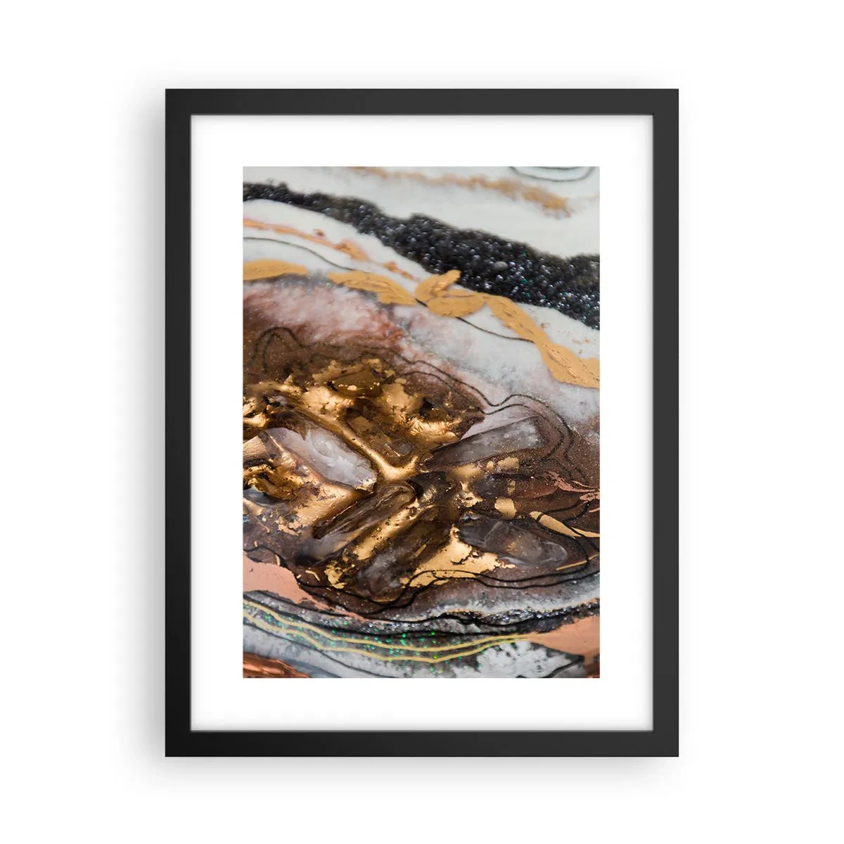 Poster în ramă neagră - Elementul pământ - 30x40 cm