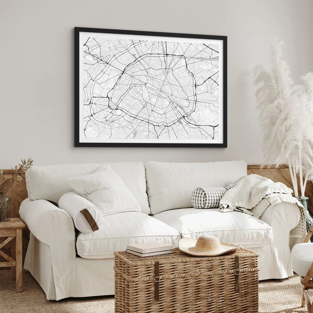 Poster în ramă neagră - Floarea Parisului - 70x50 cm