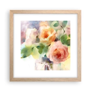 Poster în ramă de stejar deschis - Delicat ca o acuarelă - 30x30 cm