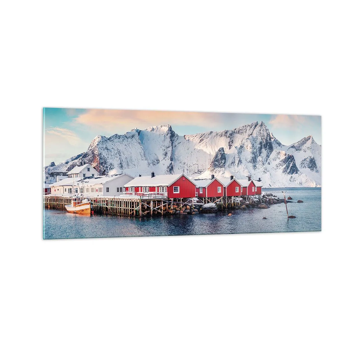 Tablou pe sticlă - Retragerea nordică - 100x40 cm