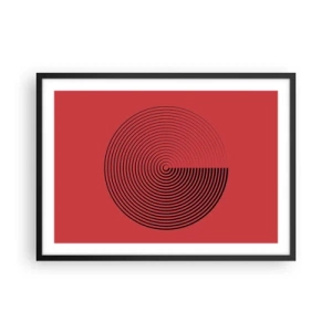 Poster în ramă neagră - Mișcare circulară - 70x50 cm