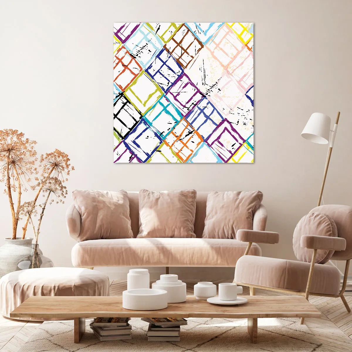 Tablou pe pânză - Ferestre și ferestruici - 40x40 cm