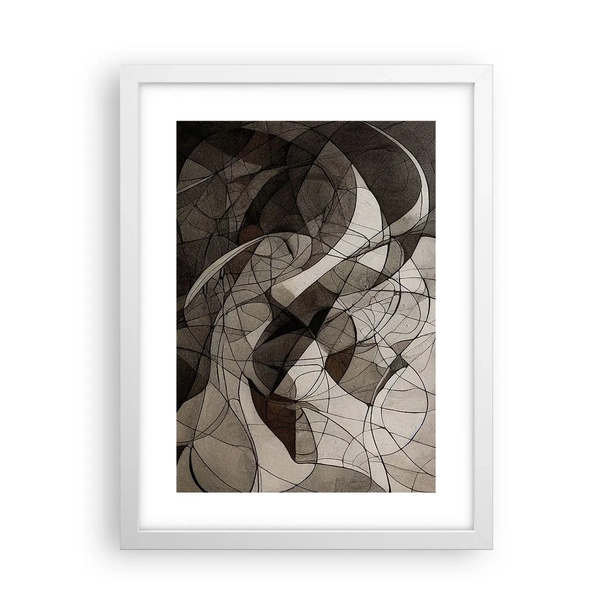 Poster în ramă albă - Circulația culorilor pământului - 30x40 cm