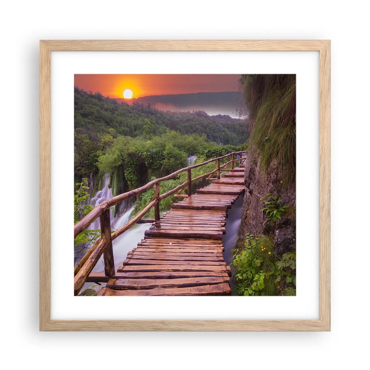 Poster în ramă de stejar deschis - Frumusețe de necrezut - 40x40 cm