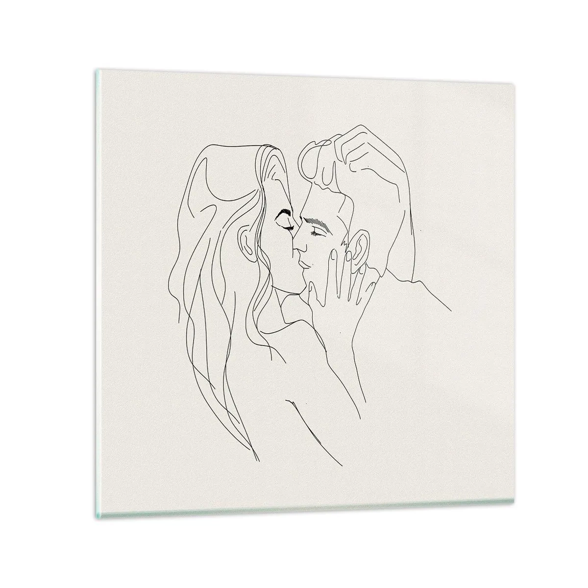 Tablou pe sticlă - Încurcați în sentimente - 30x30 cm