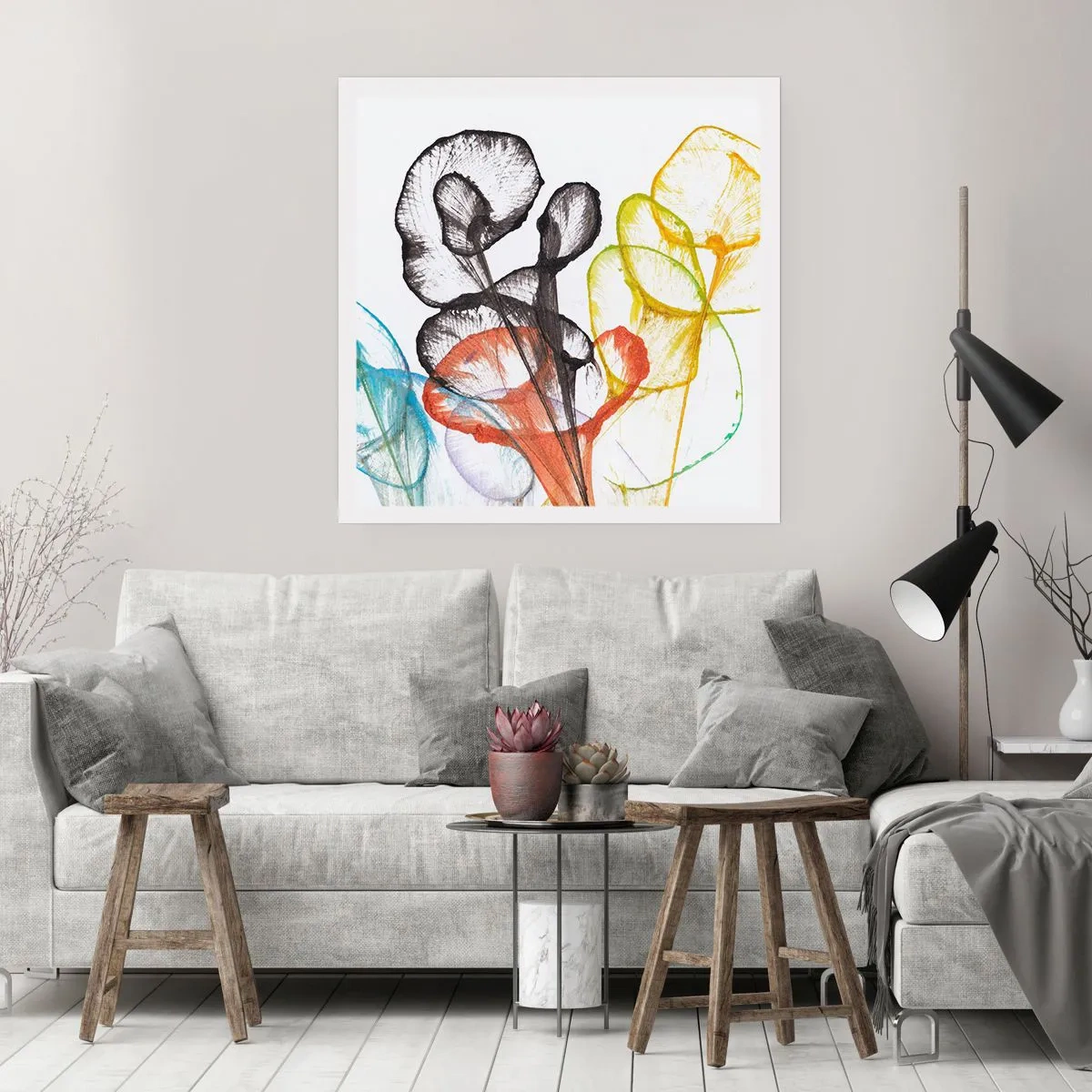 Poster - Flori cu suflete - 60x60 cm