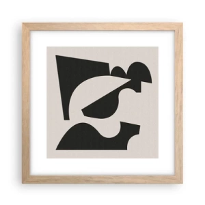 Poster în ramă de stejar deschis - Pentru autoasamblare - 30x30 cm