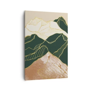 Tablou pe pânză Canvas - Vârfurile de aur - 70x100 cm