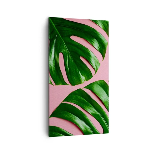Tablou pe pânză - Întâlnire verde - 45x80 cm