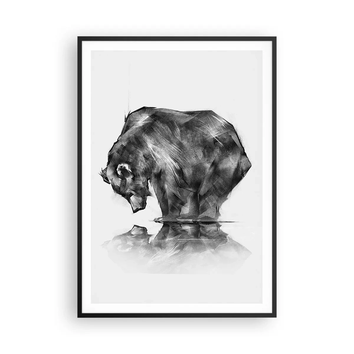 Poster în ramă neagră - Mă bucur să văd pe cineva apropiat - 70x100 cm