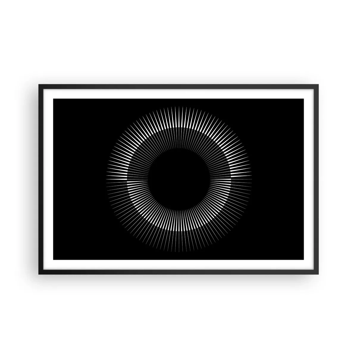 Poster în ramă neagră - Soarele Negru - 91x61 cm