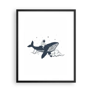 Poster în ramă neagră - Aventura spațială - 40x50 cm