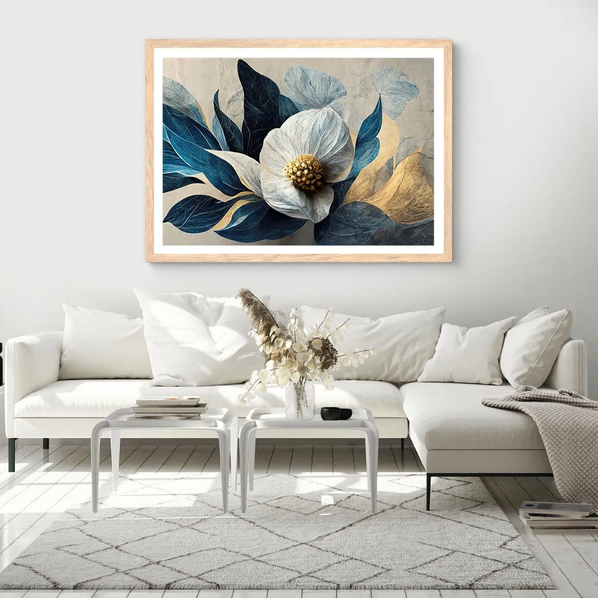 Poster în ramă de stejar deschis - Are o inimă de aur - 70x50 cm