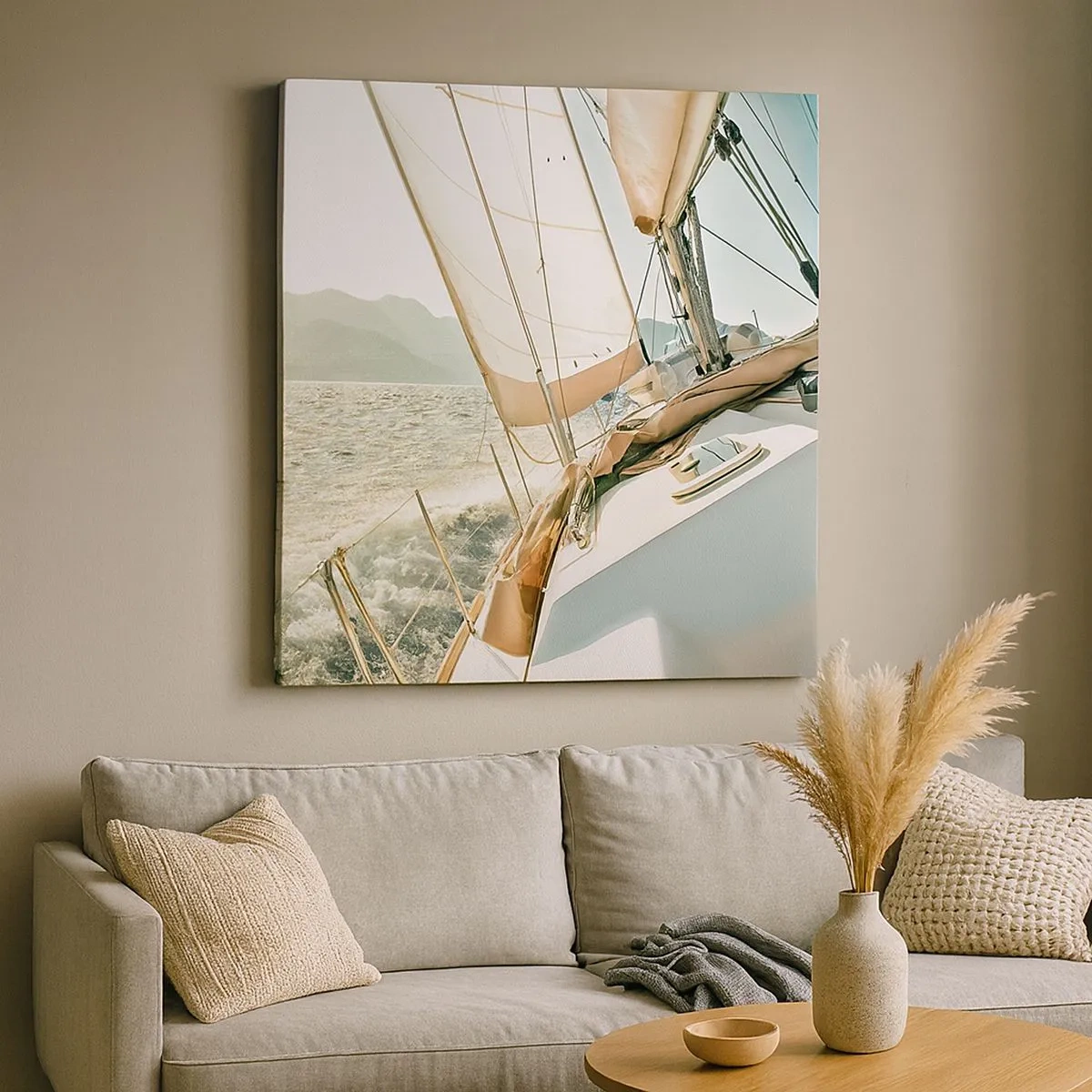 Tablou pe pânză - Pânzele umflate de vânt - 30x30 cm