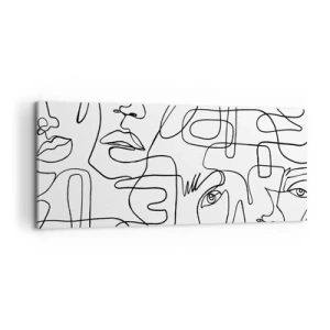 Tablou pe pânză - Într-o încurcătură de emoții - 120x50 cm