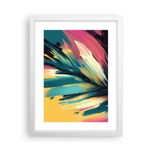 Poster în ramă albă - Compoziția - o explozie de bucurie - 30x40 cm