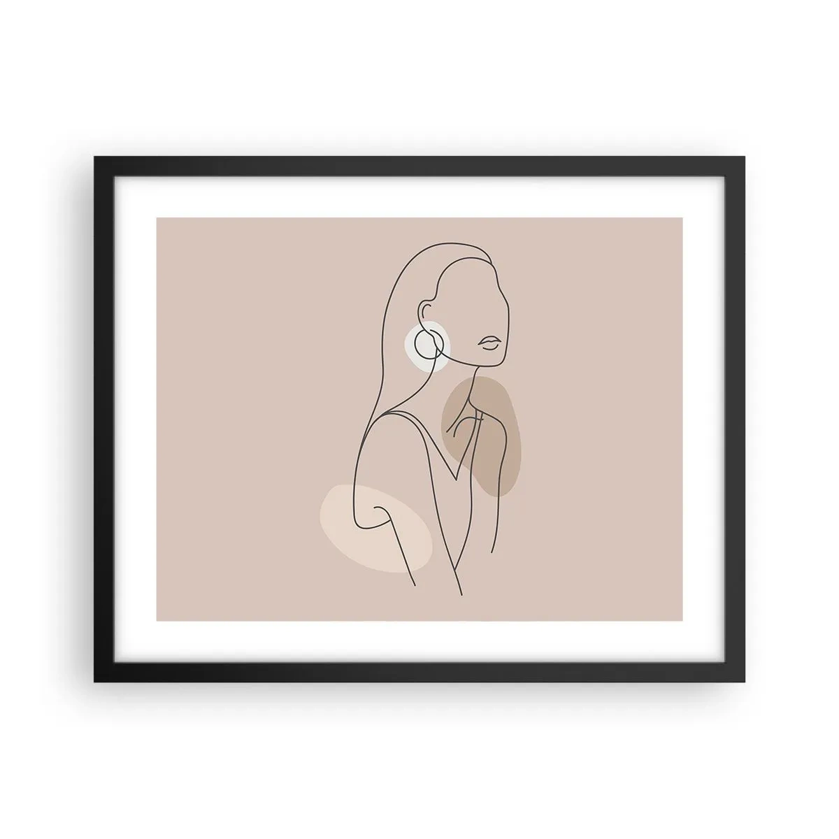 Poster în ramă neagră - Icoana fecioarei - 50x40 cm