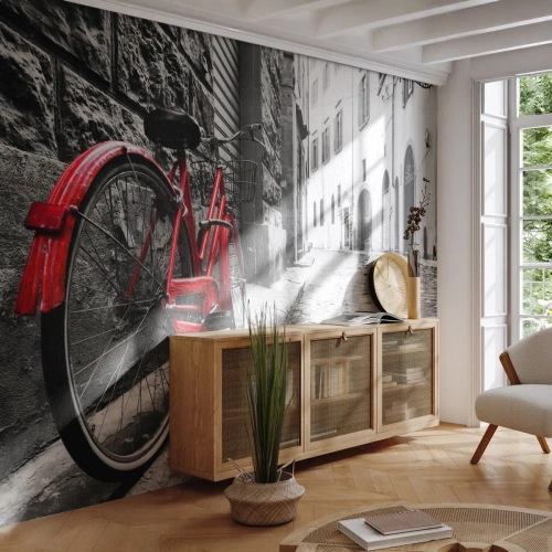 Tapet Premium Sand - Adevărata frumusețe nu îmbătrânește - Oraș, Arhitectură, Bicicleta - 250x175 cm