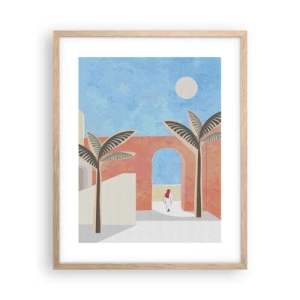 Poster în ramă de stejar deschis - O zi arabă - 40x50 cm