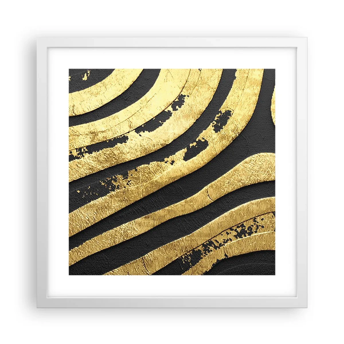 Poster în ramă albă - Totul curge - 40x40 cm