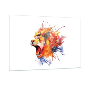 Tablou pe sticlă - Explodează de furie  - 120x80 cm