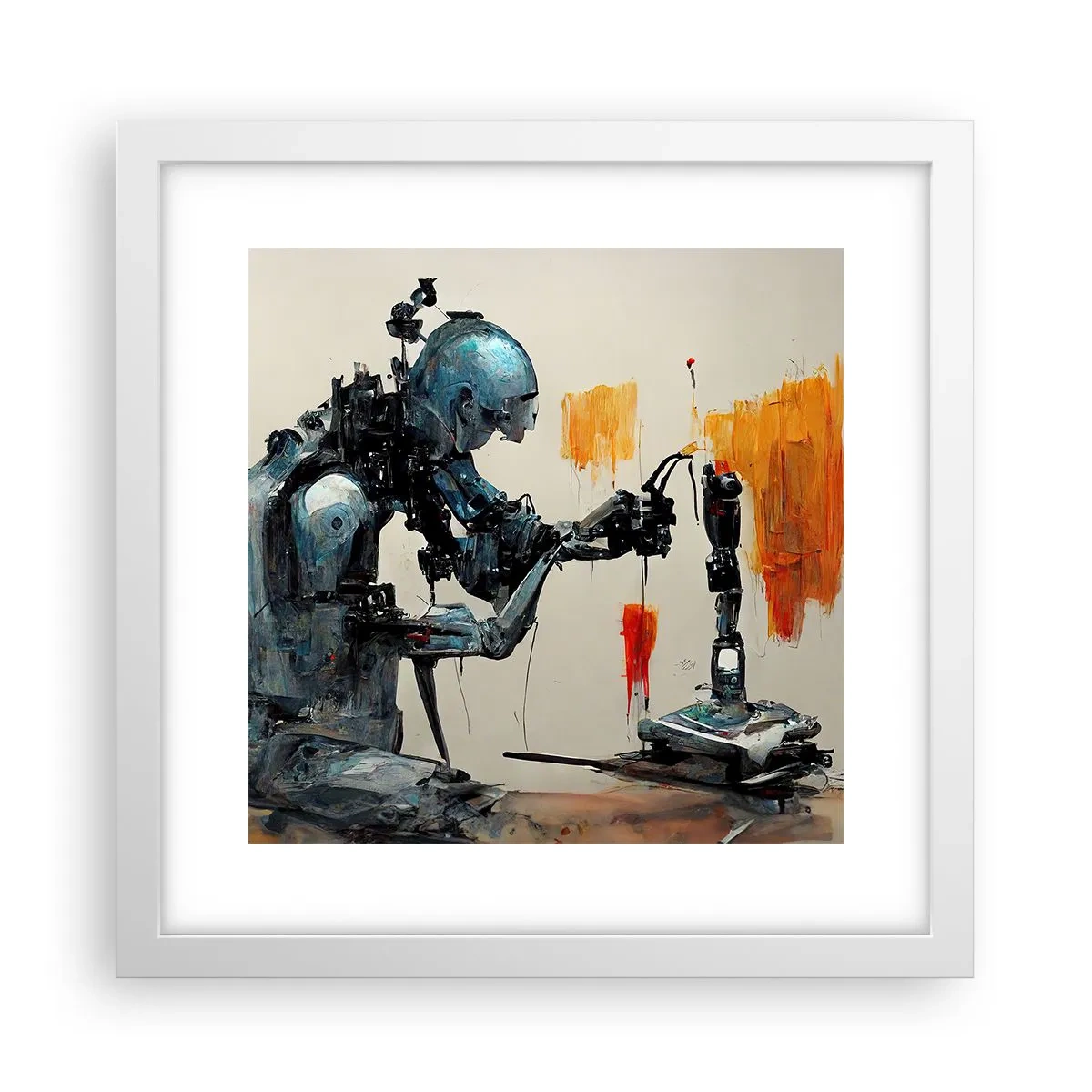 Poster în ramă albă - Vine ziua de mâine..... - 30x30 cm