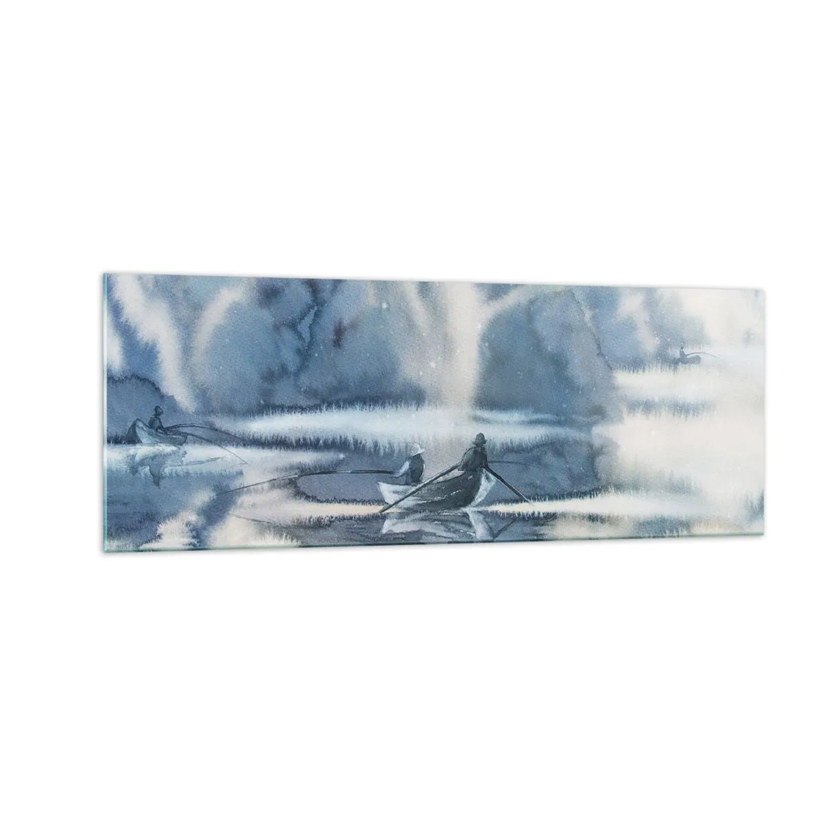 Tablou pe sticlă - Pescarii în paradisul lor - 140x50 cm