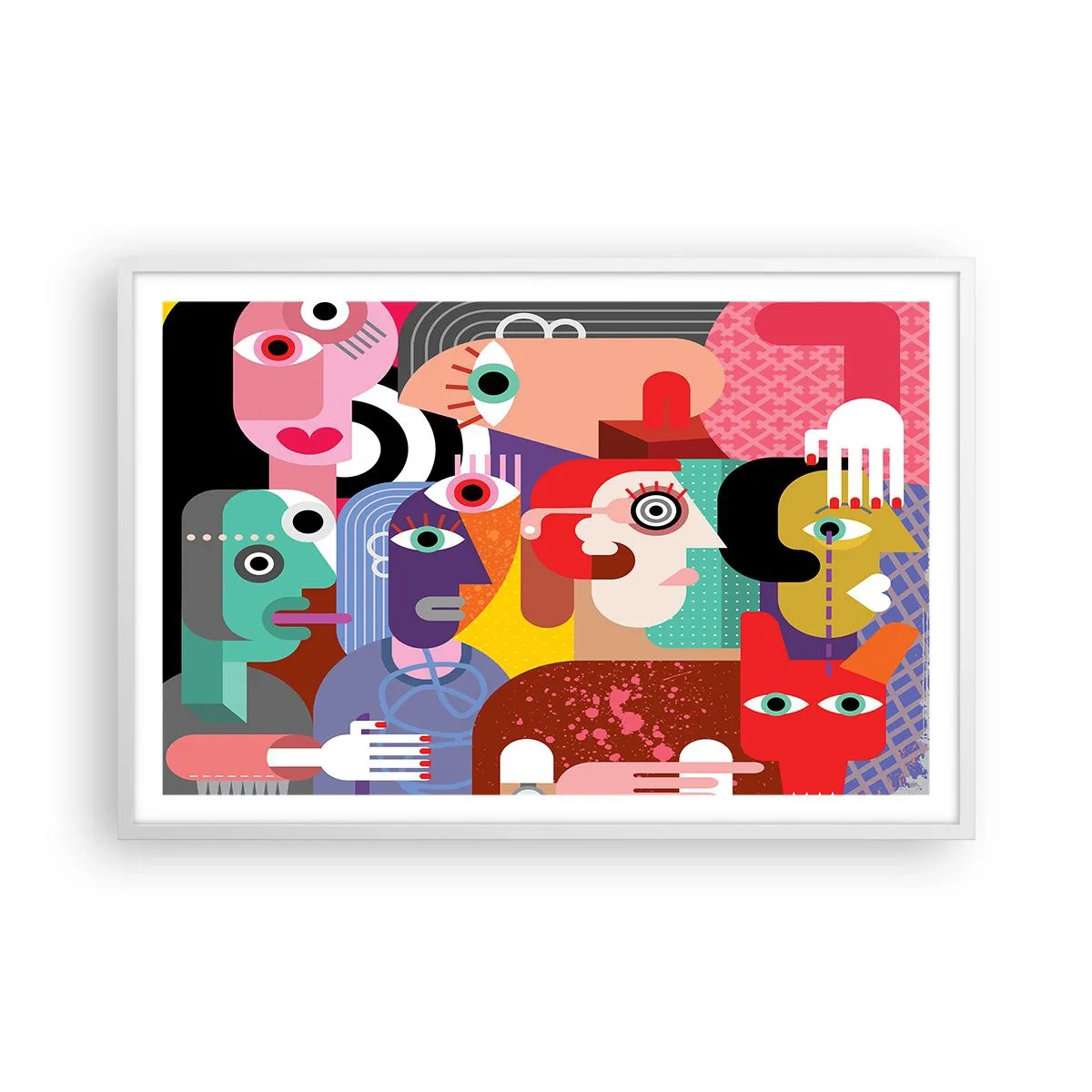 Poster în ramă albă - Am venit de la domnul Picasso - 91x61 cm