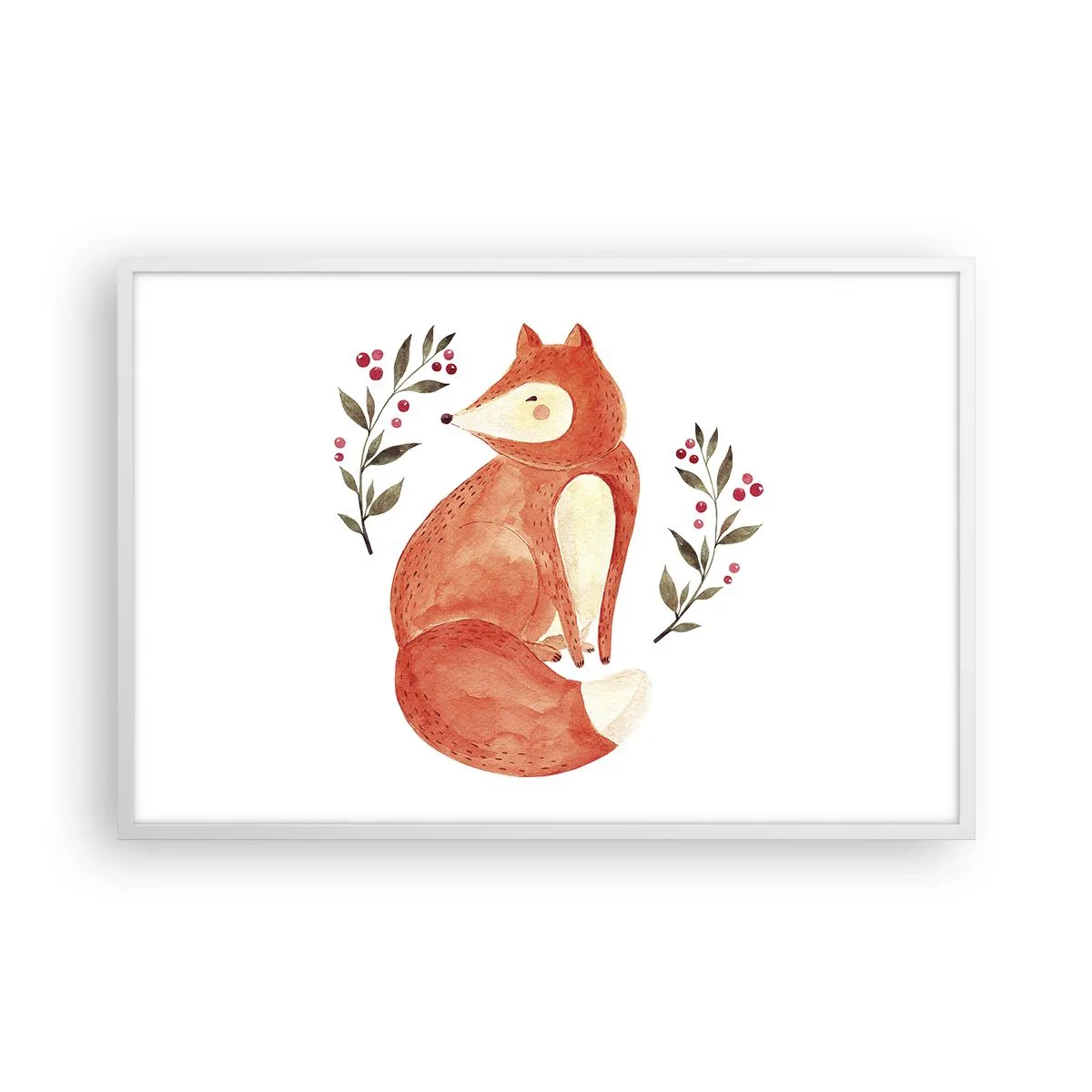 Poster în ramă albă - Micuțul roșcat - 91x61 cm