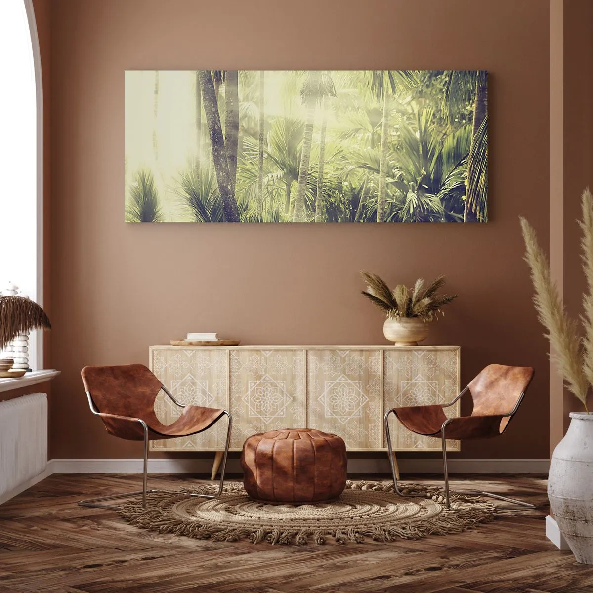 Tablou pe pânză - Ardoare verde - 100x40 cm