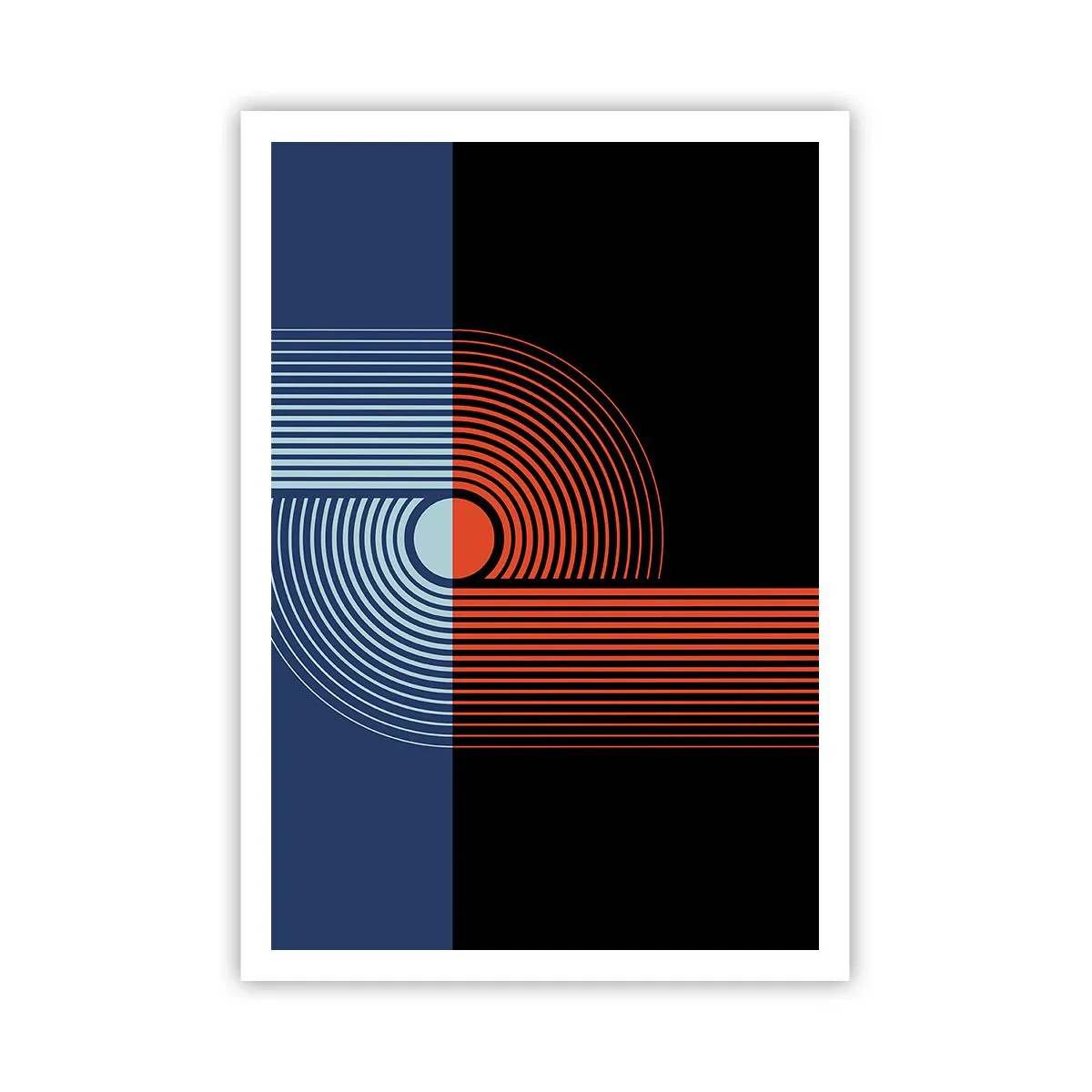 Poster - Într-o îmbrăţişare geometrică - 70x100 cm