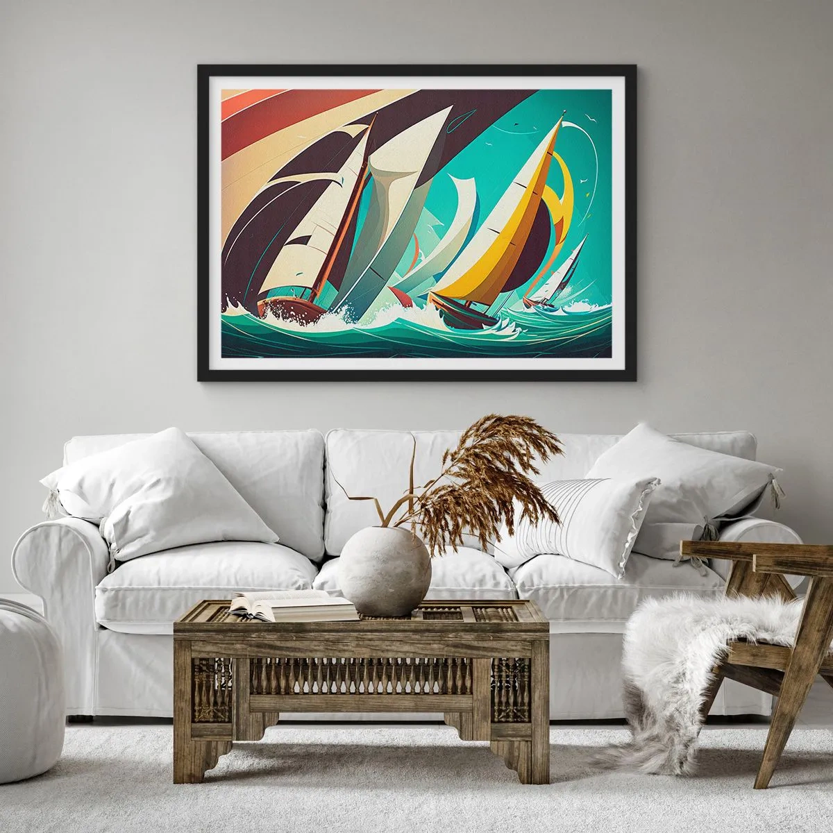Poster în ramă neagră - Voinici și învingători - 70x50 cm