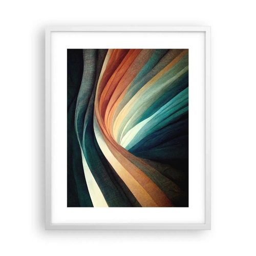 Poster în ramă albă - Țesute din culori - 40x50 cm