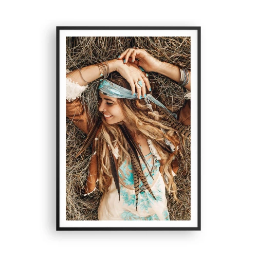 Poster în ramă neagră - În drum spre vara iubirii - 70x100 cm