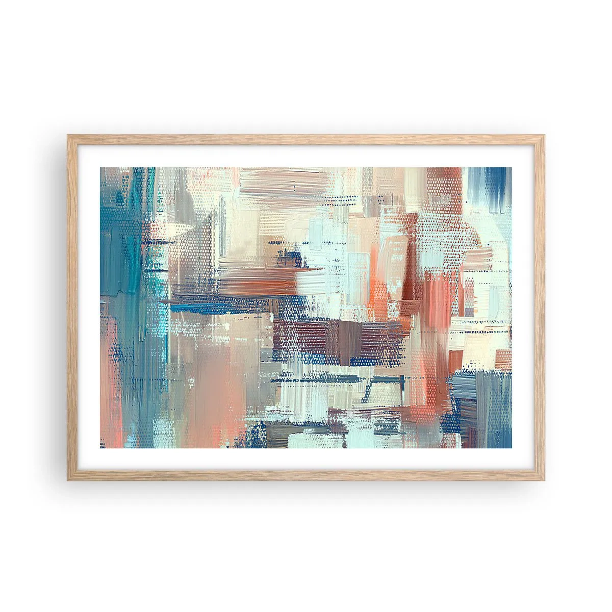 Poster în ramă de stejar deschis - Întinde-te spre lumină - 70x50 cm