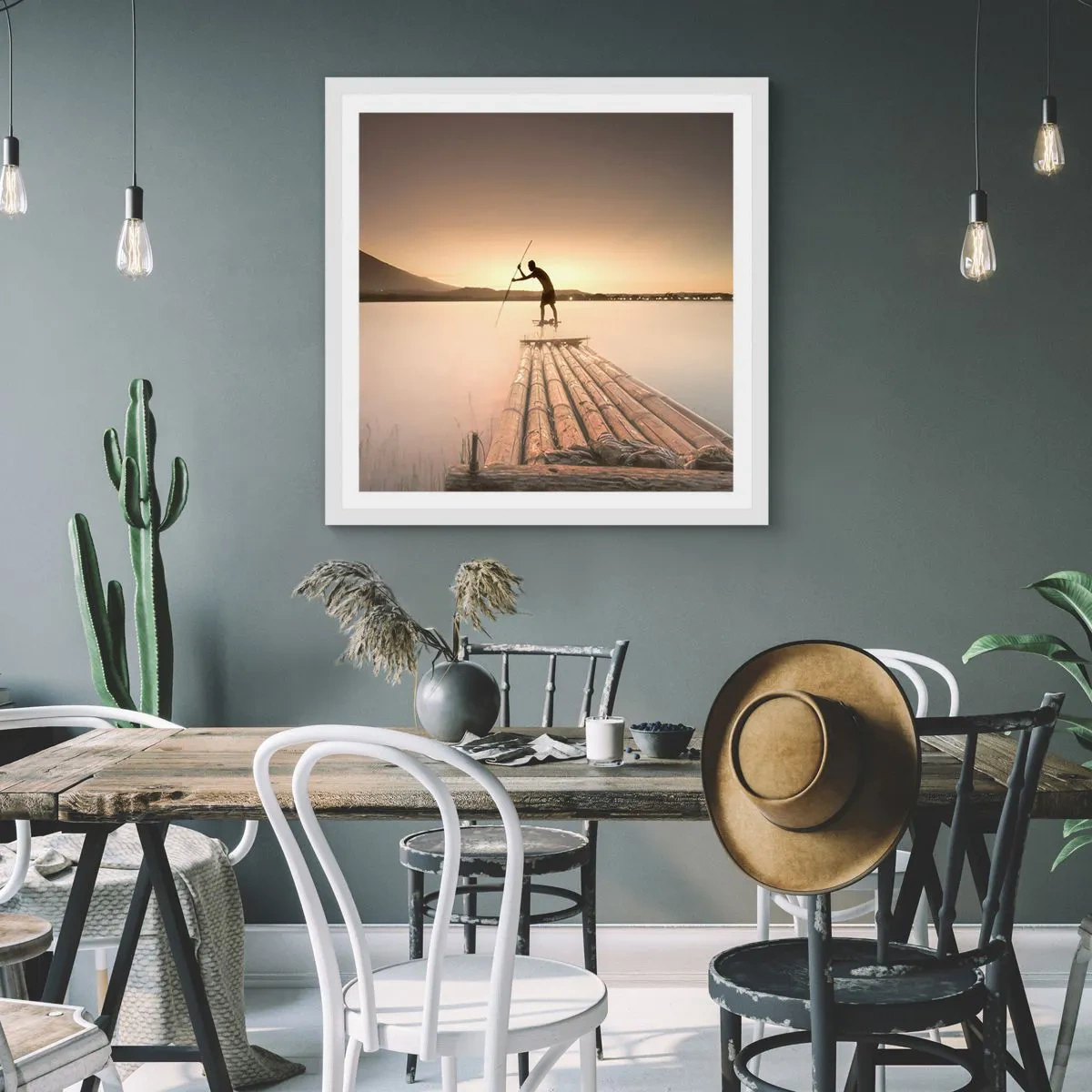 Poster în ramă albă - Înainte de odihnă - 60x60 cm