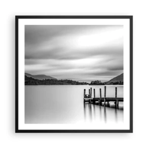 Poster în ramă neagră - Blândețe și putere - 60x60 cm