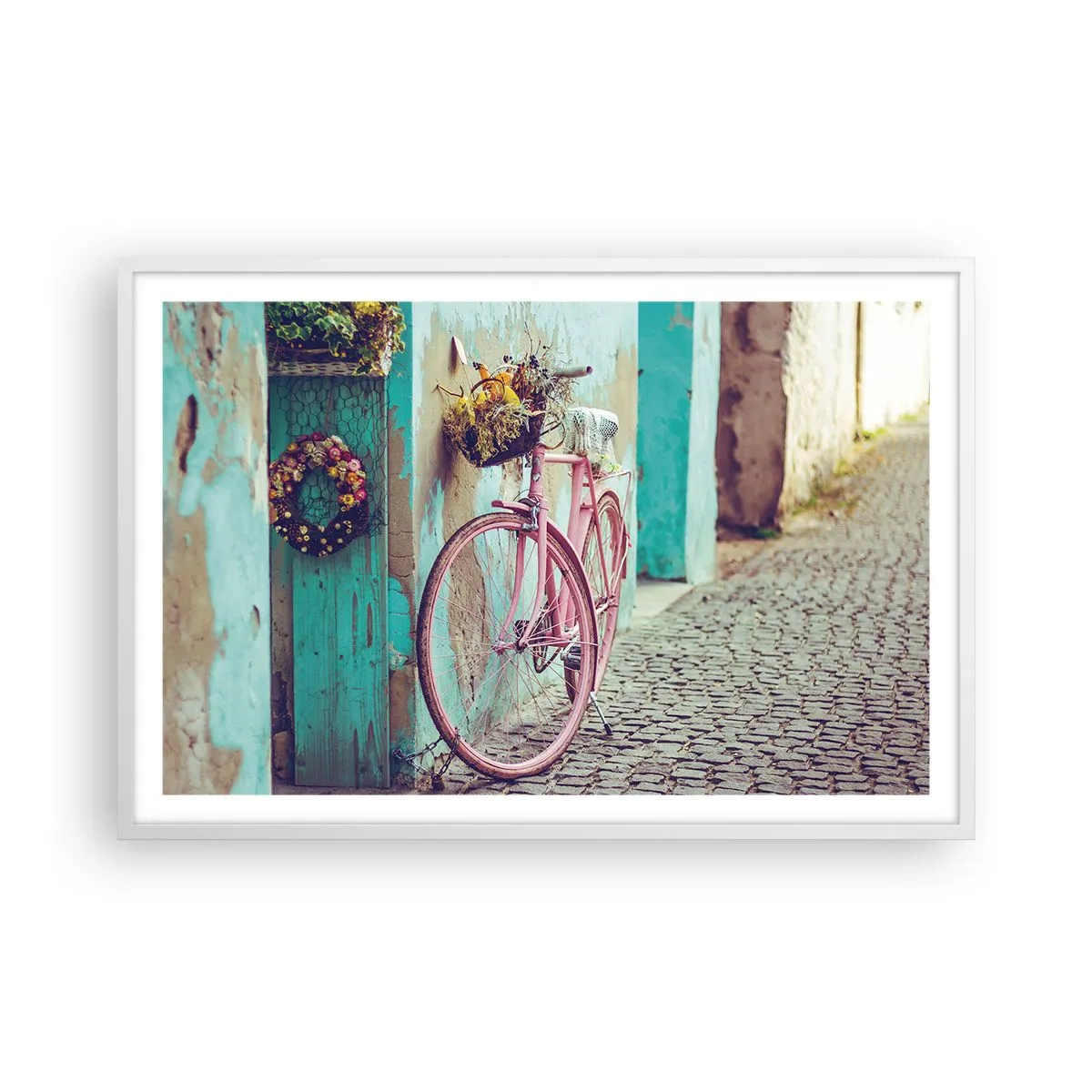 Poster în ramă albă - Mă întorc imediat - 91x61 cm