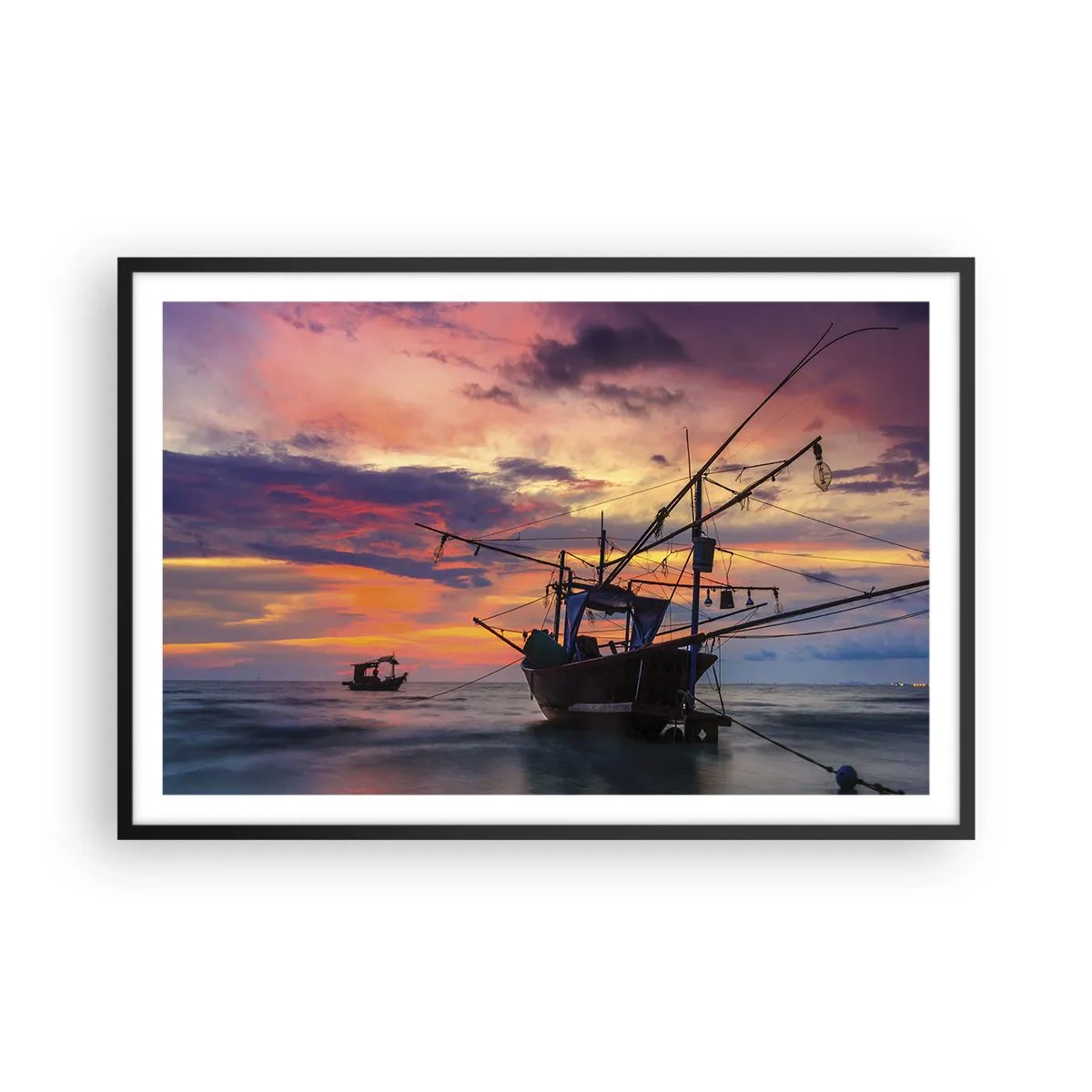 Poster în ramă neagră - O seară exotică - 91x61 cm