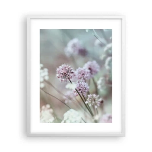 Poster în ramă albă - Ierburi dulci filigranate - 40x50 cm