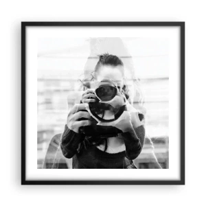 Poster în ramă neagră - Creator și material - 50x50 cm