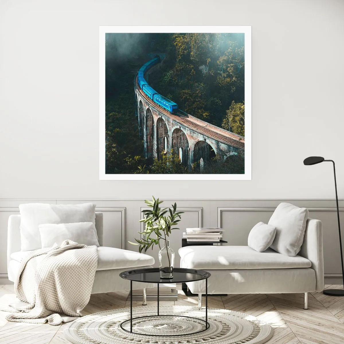 Poster - Cu trenul spre natură - 40x40 cm