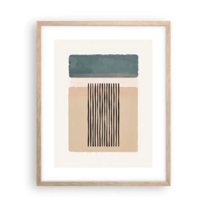 Poster în ramă de stejar deschis - Totul este în regulă - 40x50 cm