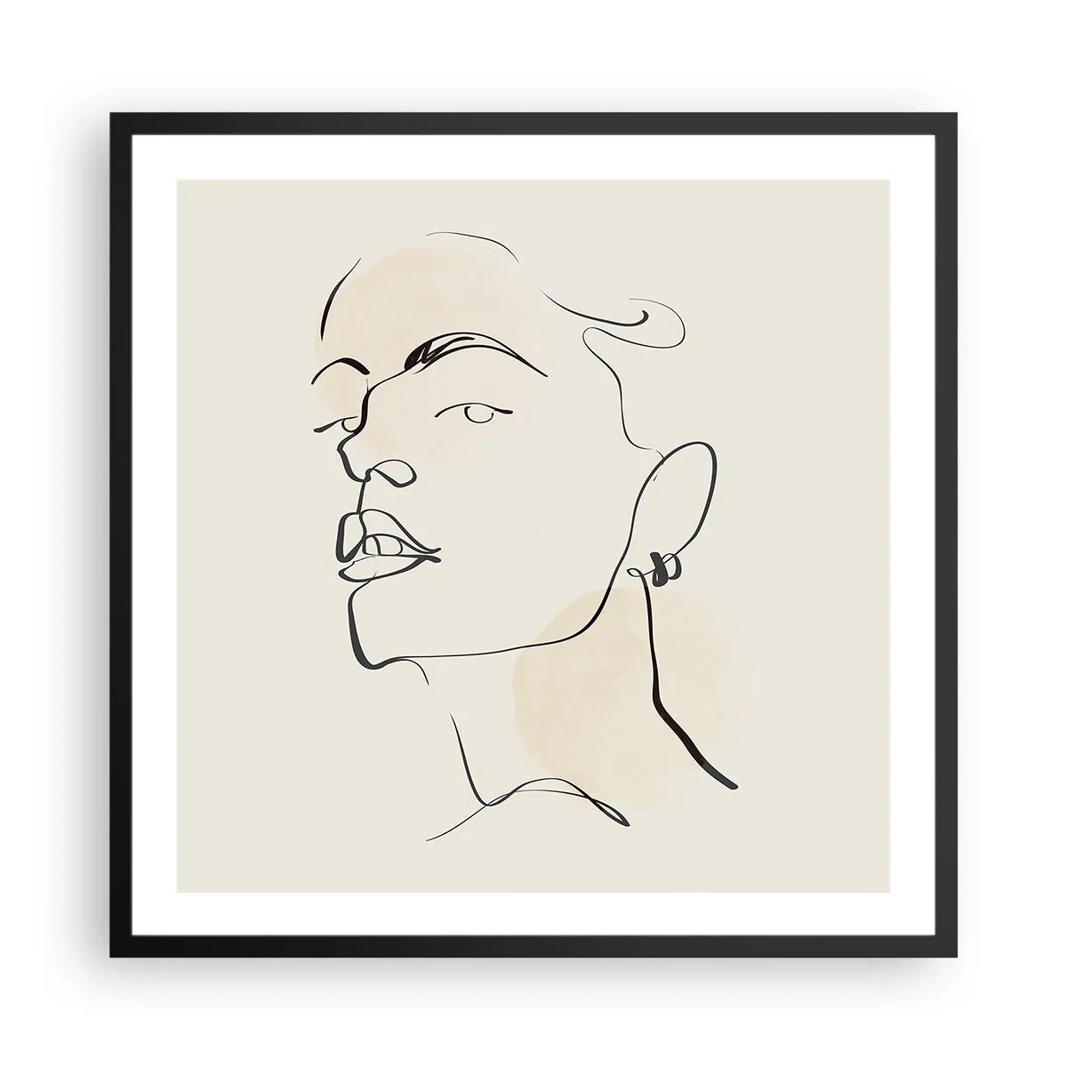 Poster în ramă neagră - O privire mândră - 60x60 cm