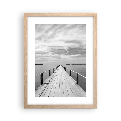 Poster în ramă de stejar deschis - Ce zici de o călătorie... - 30x40 cm