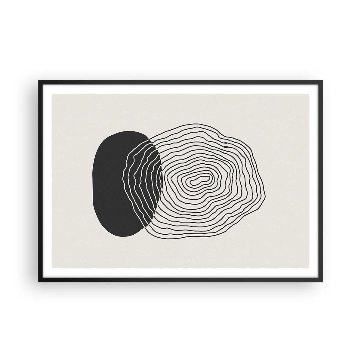 Poster în ramă neagră - Persistență și vibrațiile - 100x70 cm